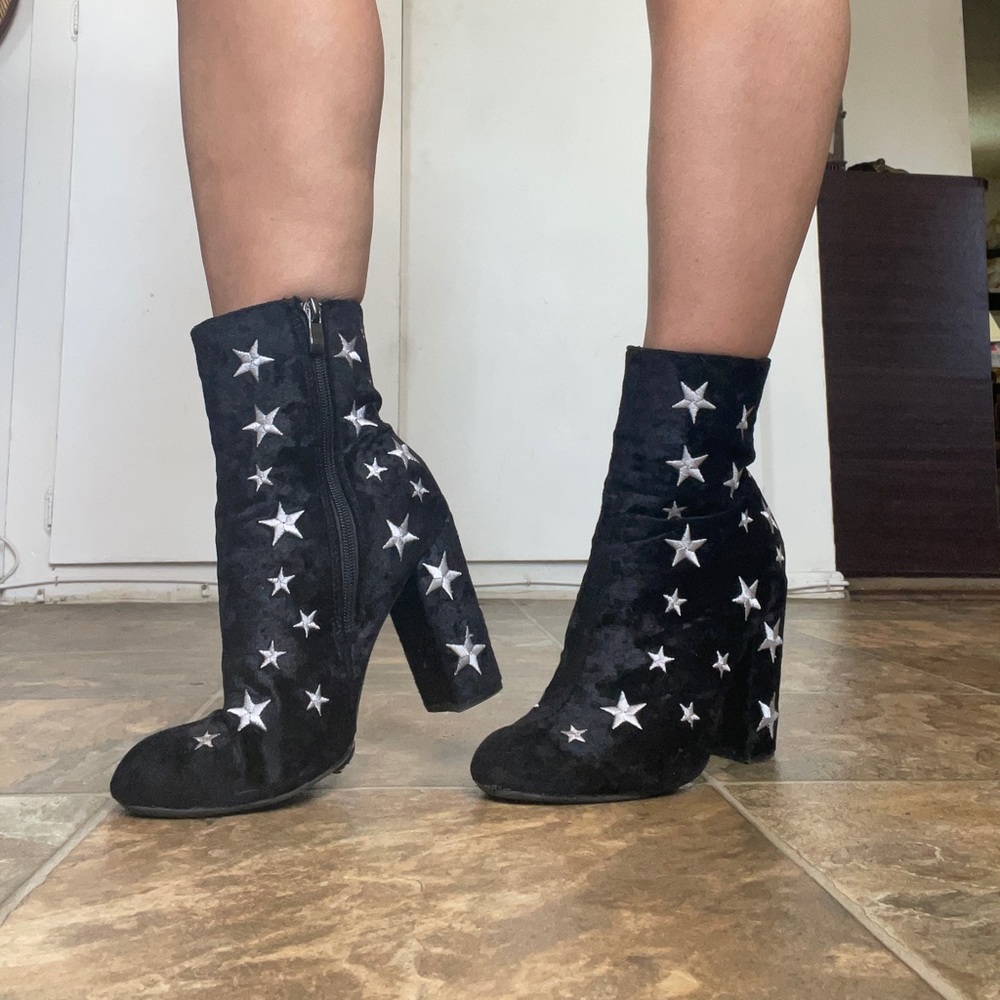 Velvet star heels